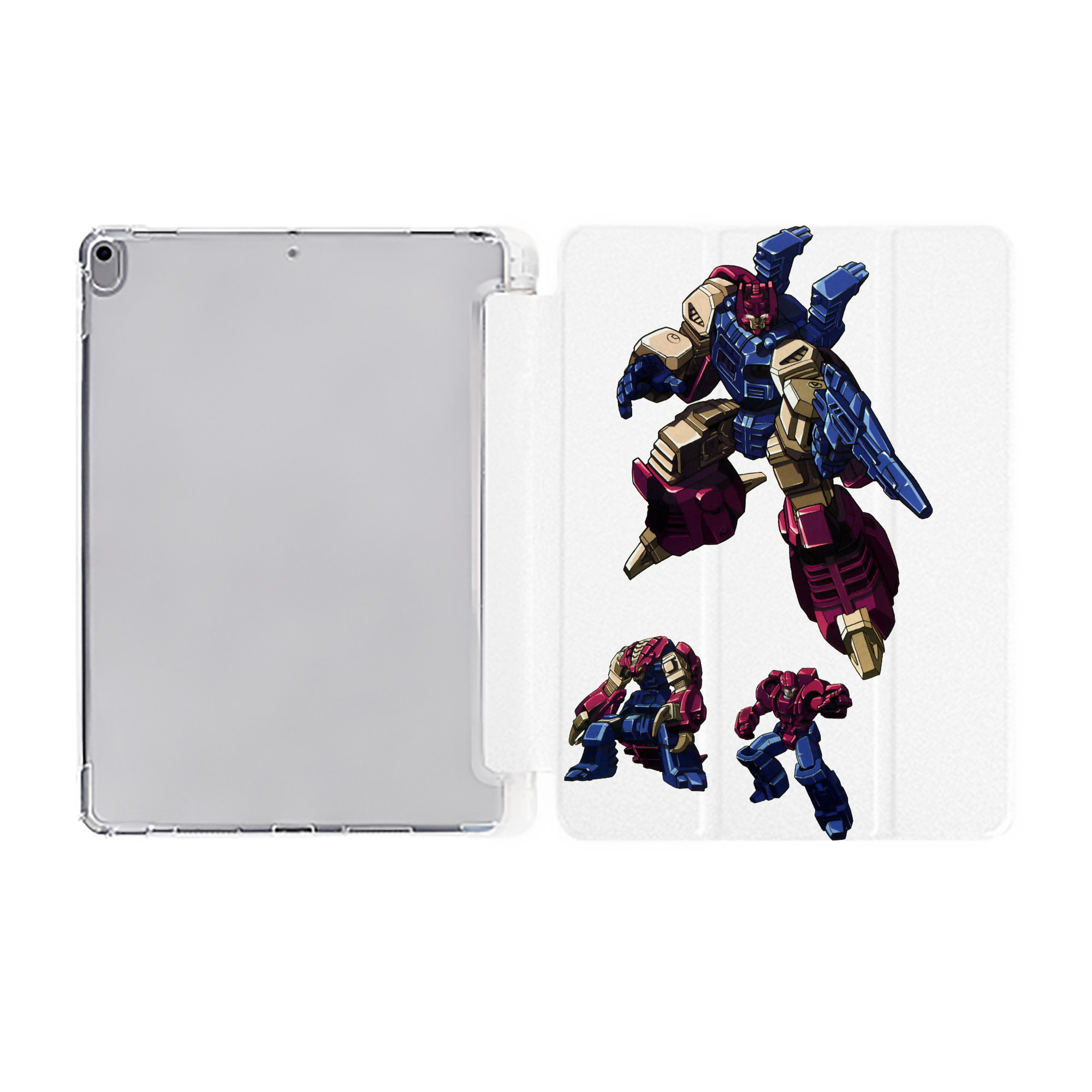 （画像用）  IPad ケース ペン収納付き 三つ折りスタンド PUレザー×シリコン 対応機種9.5/10.5/10.9インチ
